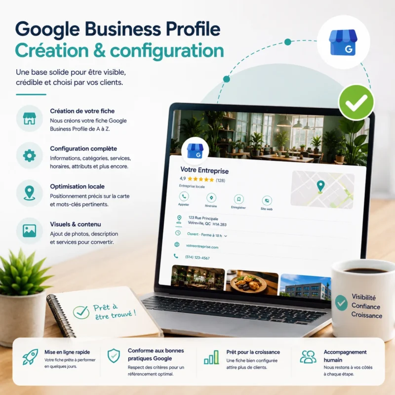 Google Business Profile création & configuration Google Business Profile création & configuration