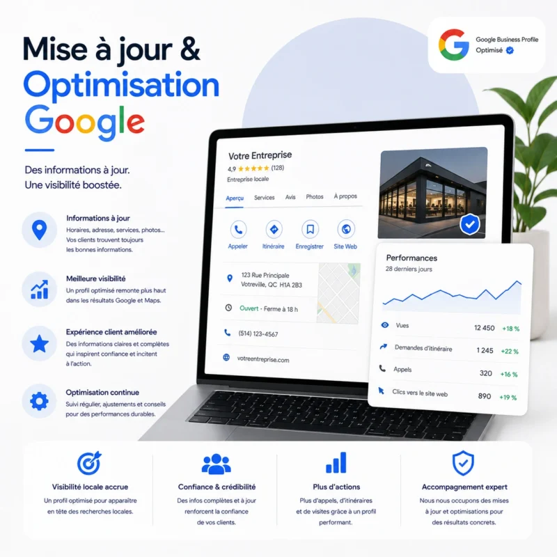 Mise à jour & Optimisation Google Mise à jour & Optimisation Google